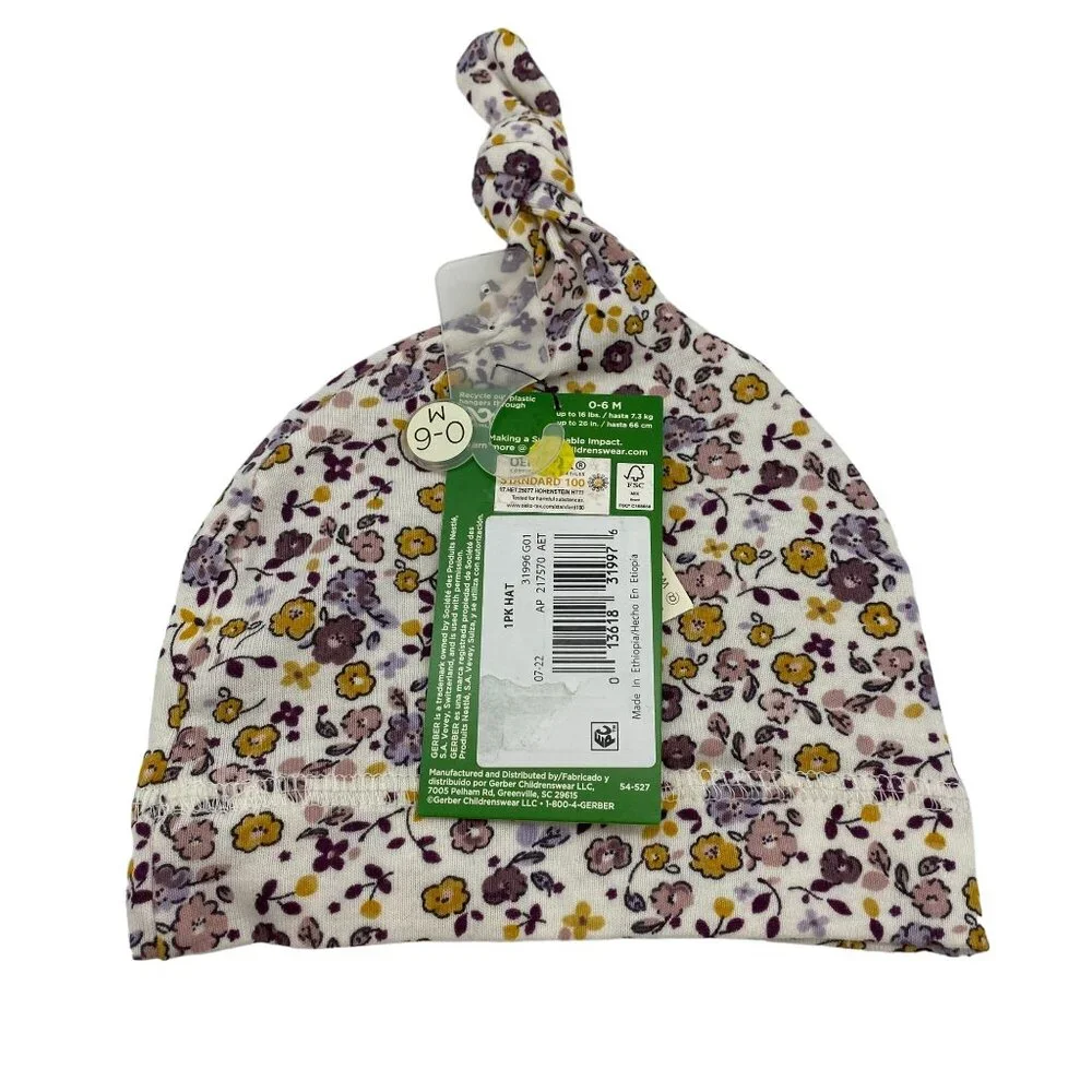 Gerber Baby girl handkerchief bibs‎ lot of 3 Terry cloth triangle floral flowers